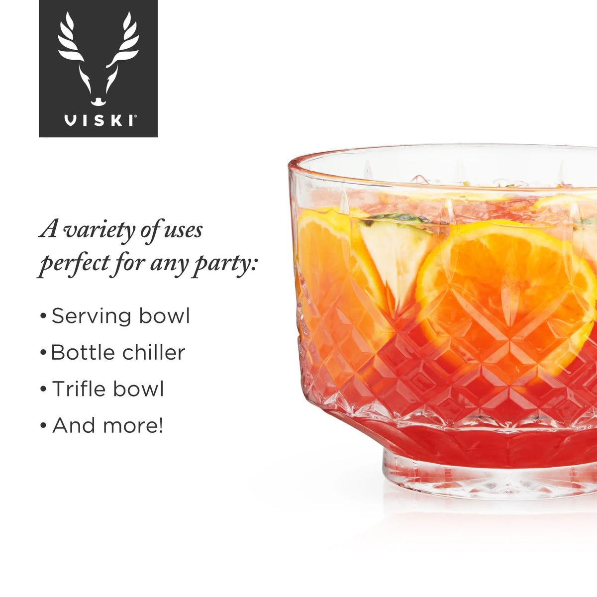 Cut Crystal Punch Bowl Set with 8 Tumblers, Dishwasher Safe Q297242