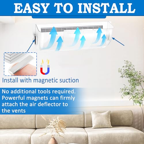 2 Pack Clear Adjustable Magnetic Vent Deflector G103164