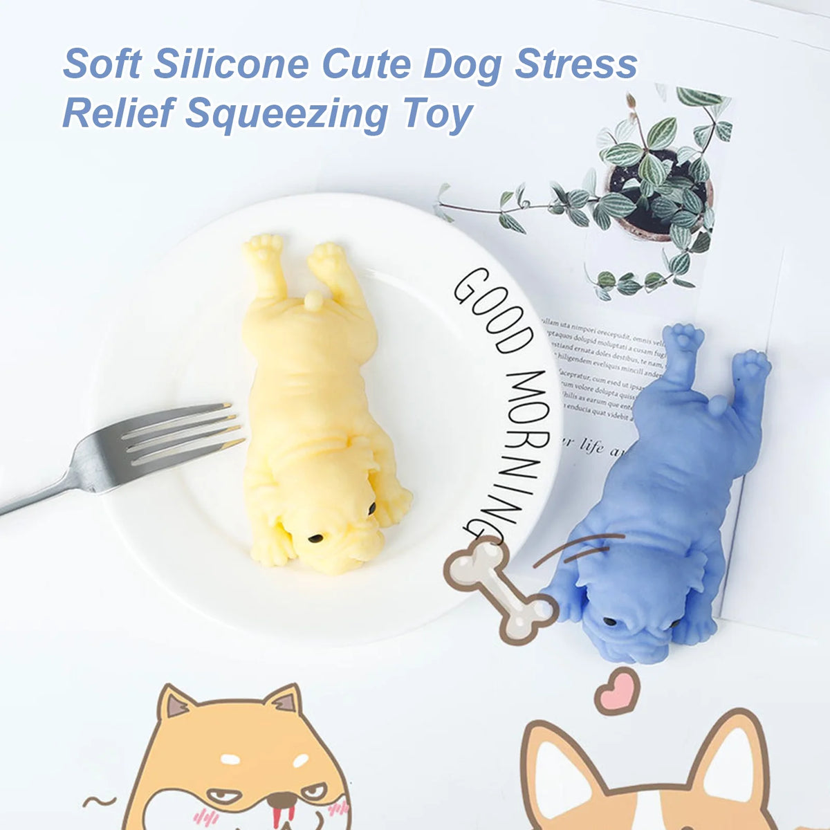 Squishy Stress Balls Toy Cute Dog Design Slow Rebound Z29078