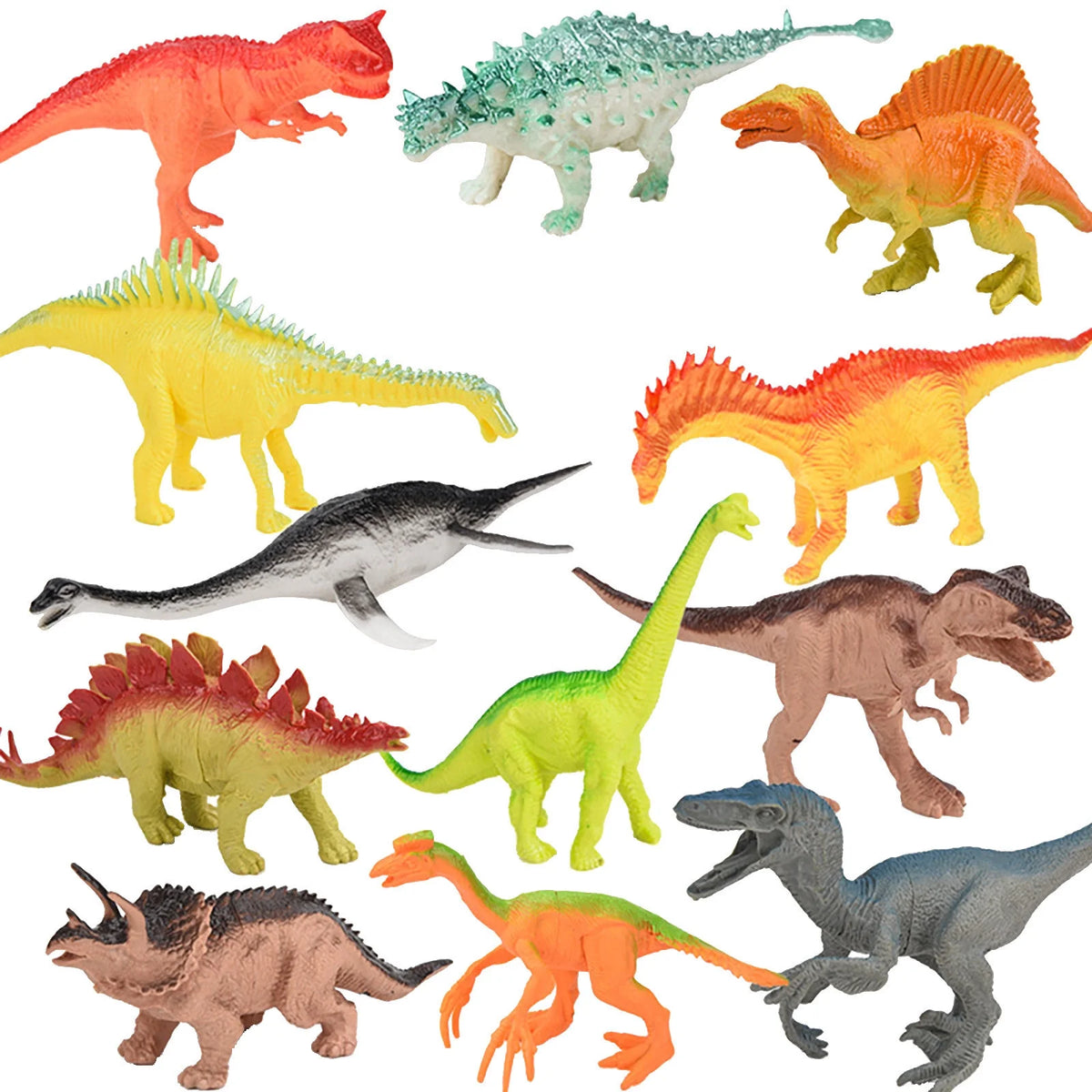 12Pcs Dinosaur Action Figures Playset Toys V81704