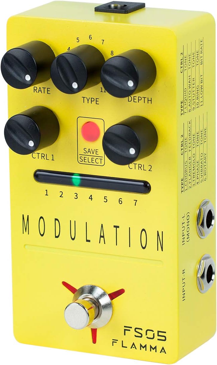 7 Storable Preset Slots Reverb Guitar Pedal J9851