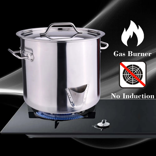 10 Gallon 40QT Stainless Steel Stock Pot with Lid & Steamer Rach H4059