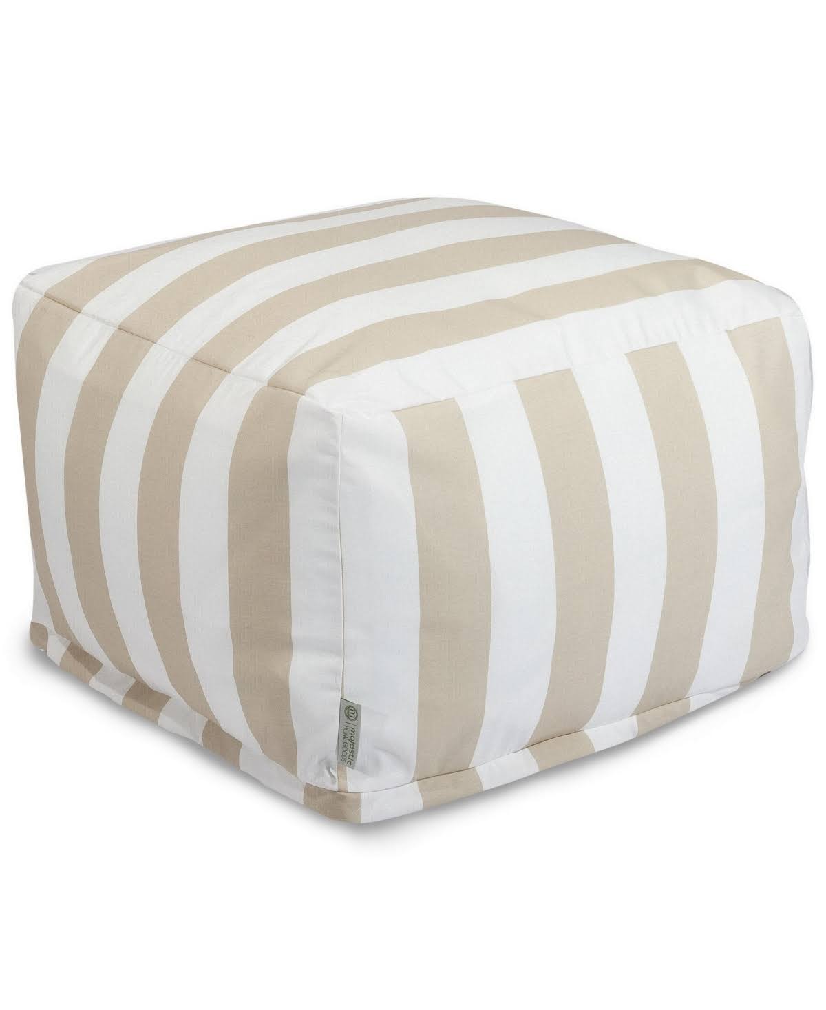 Gray Vertical Stripe Ottoman C51105