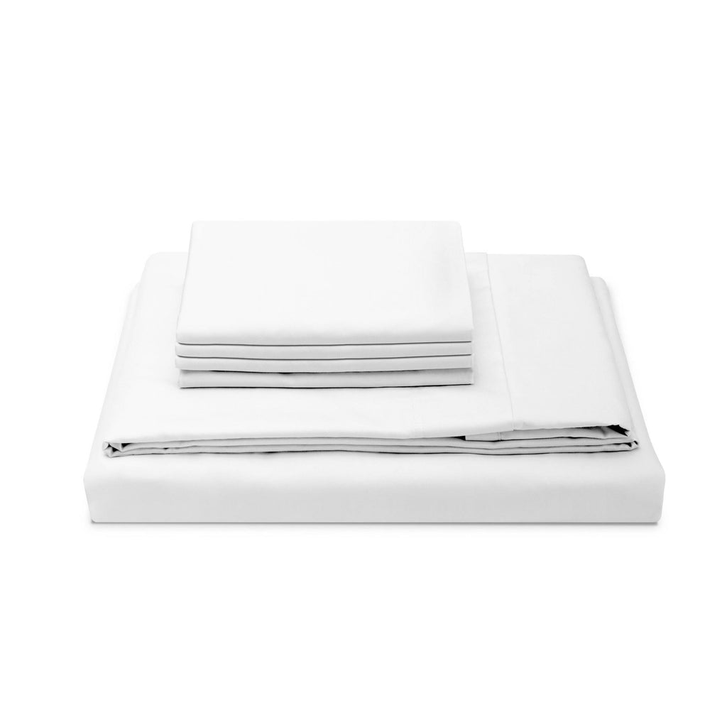 California King 6pc 300 Thread Count Percale Sheet Set White M505230