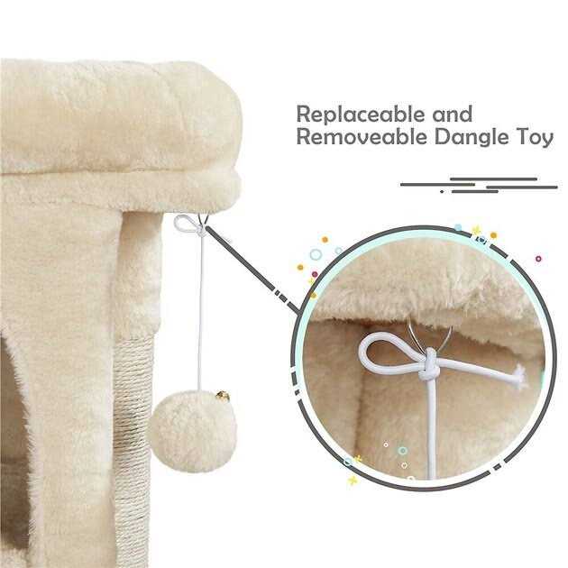 23.5-in Plush Cat Tree & Condo F901