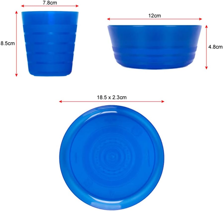 Rainbow Reusable Plastic Dinnerware Set for 8 L879