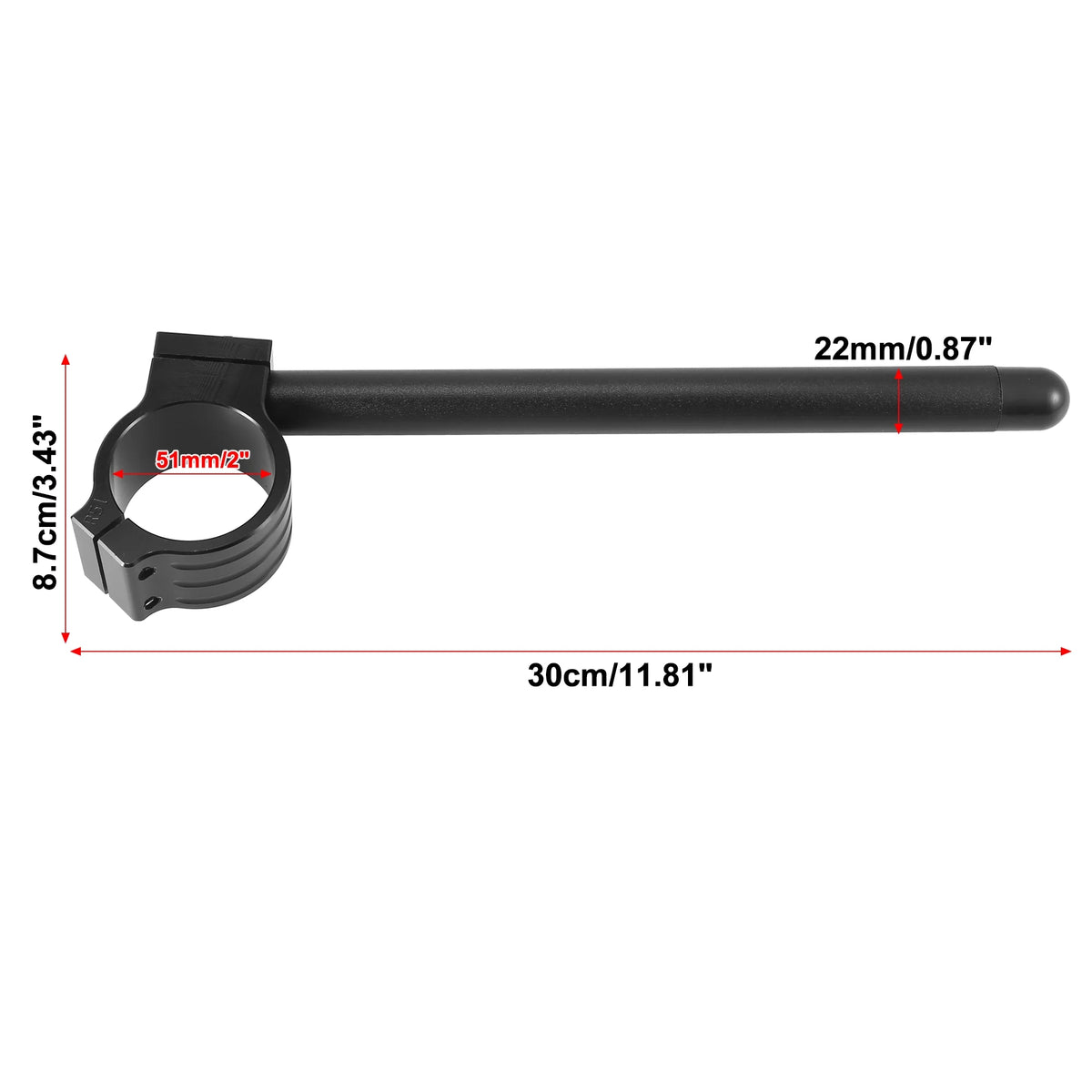 51mm Motorcycle Handlebar Clip Ons Black X488137