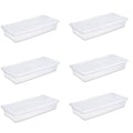 41 Quart Under Bed Storage Box Container 6 Pack T706791