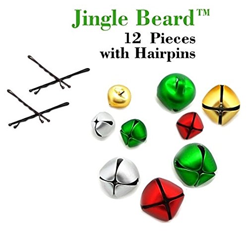12 Pack Mini Christmas Beard Ornaments G822