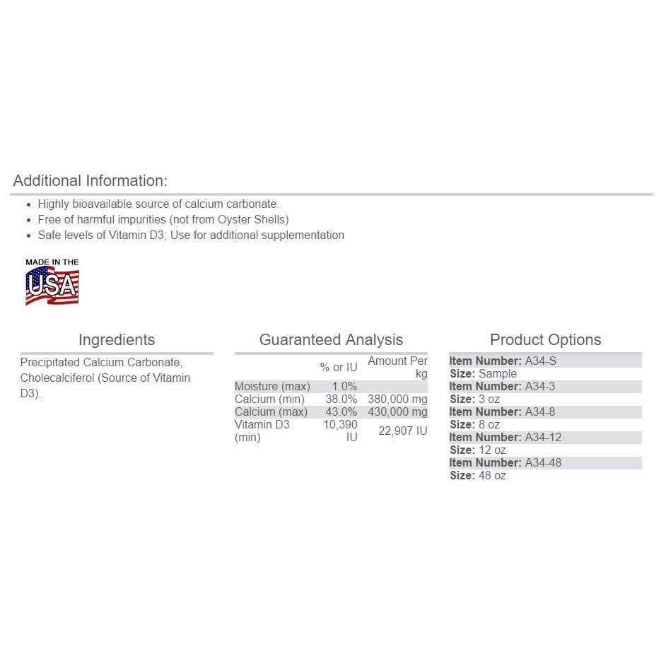 Repti Calcium with D3 T563