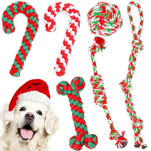 Christmas Dog Rope Toys 6 Pack P8925