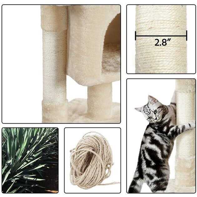 23.5-in Plush Cat Tree & Condo F901
