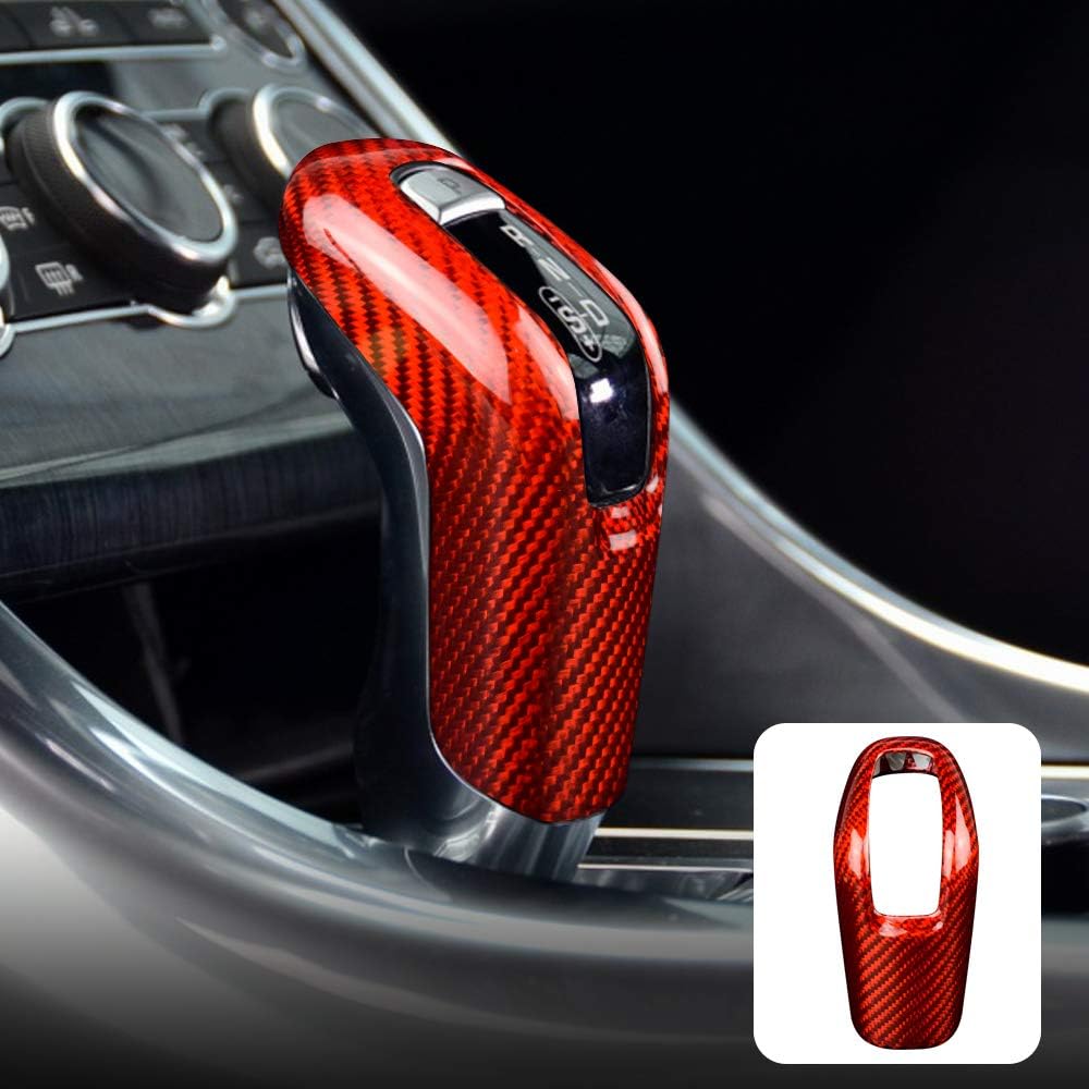 Carbon Fiber Car Gear Shift Knob Cover Handle Sticker Interior Trim Pack of 2 R799738