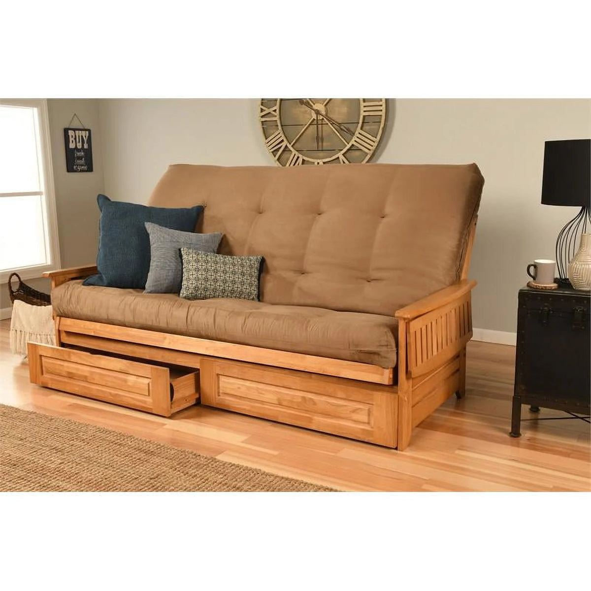 Tan Futon with Mattress F9649