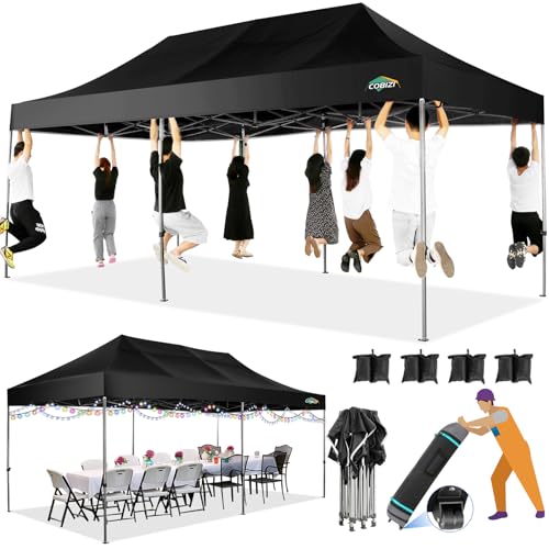 10x20 Heavy Duty Pop up Canopy Tent with 6 sidewalls White B221