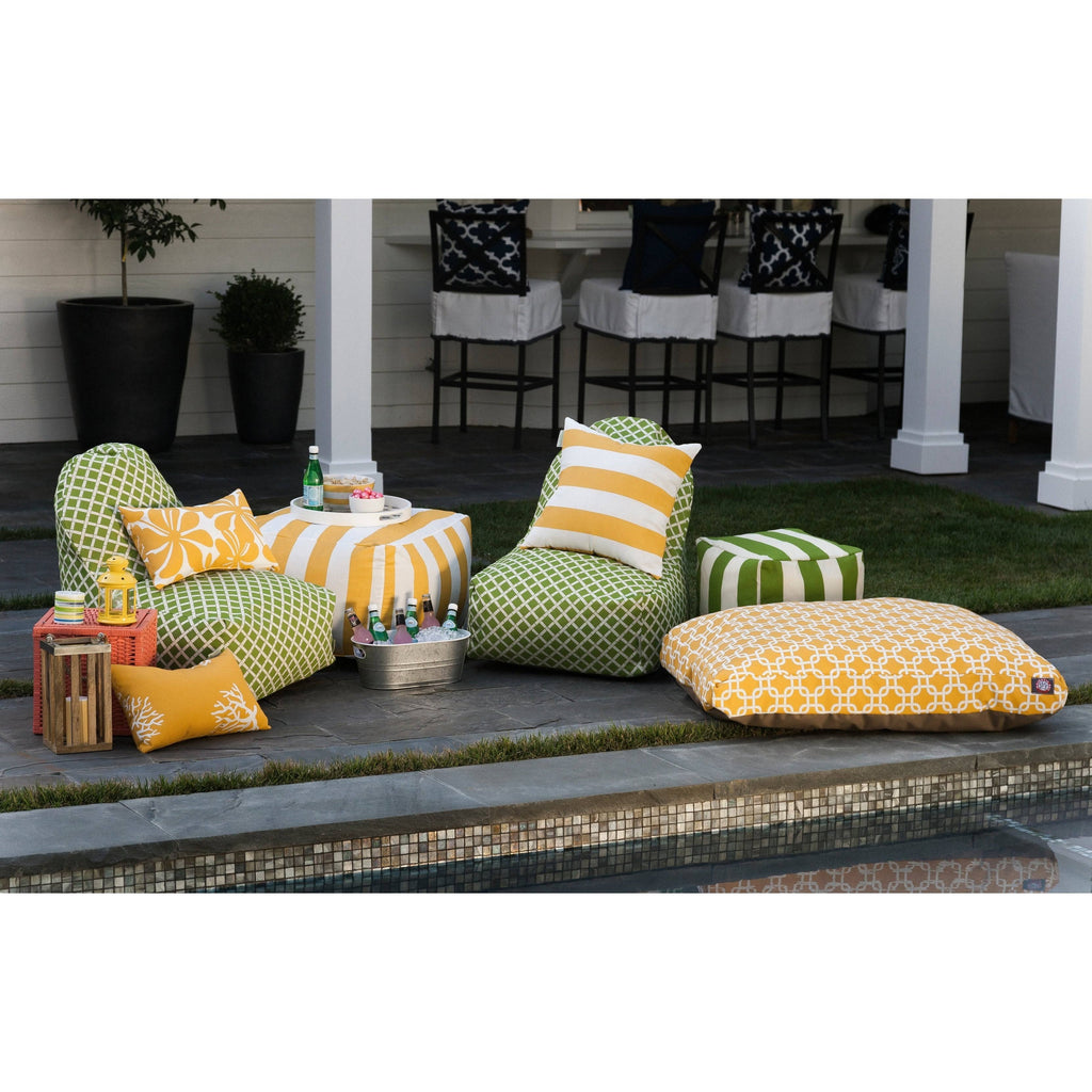 Gray Vertical Stripe Ottoman C51105