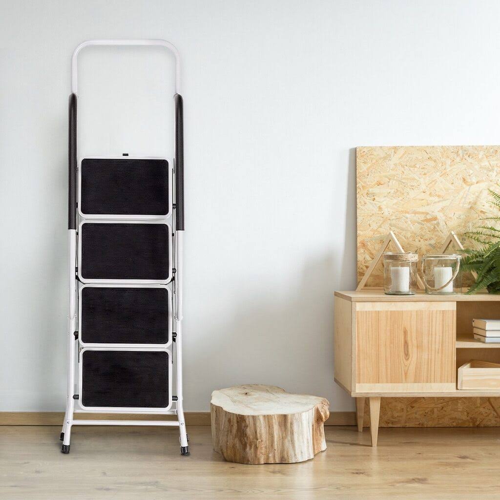 4 Step Folding Stool Ladder with Handrails P369