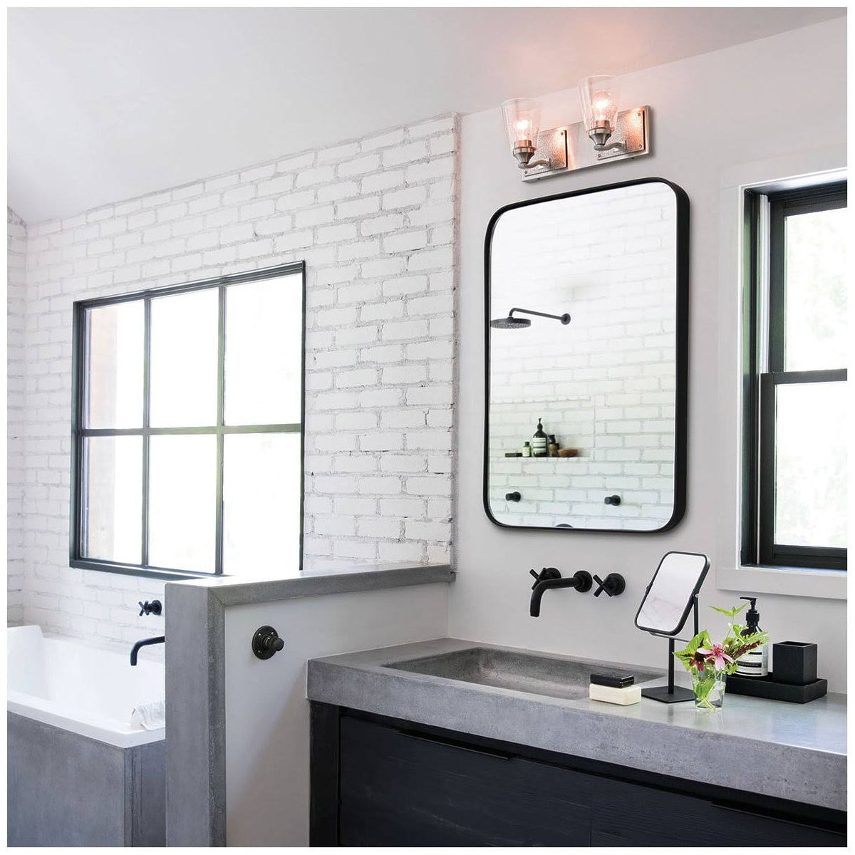 Brushed Nickel 2 Light Bath S87717
