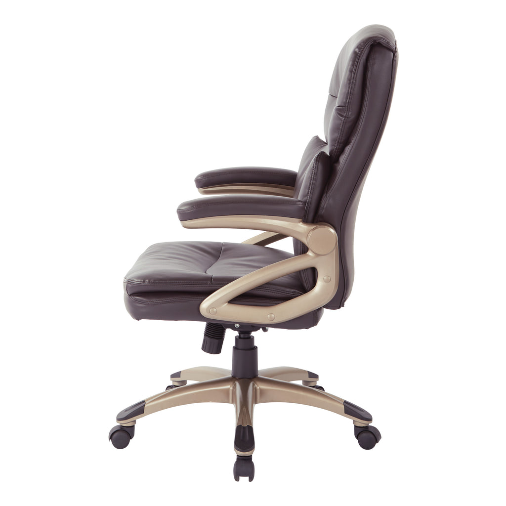 High Back Executive Chair with Espresso Bonded Leather J64330