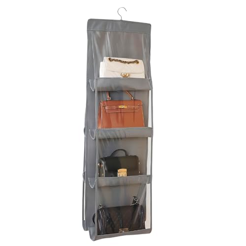 Black 8 Grids Hanging Purse Organizer W168