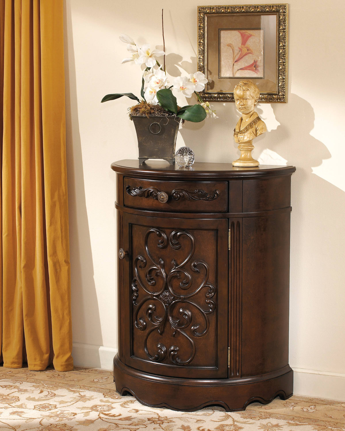 Dark Brown Accent Cabinet C69177