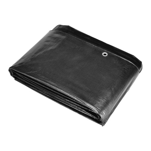 10 ft. x 12 ft. Silver and Black Weather-Resistant Tarp R447416