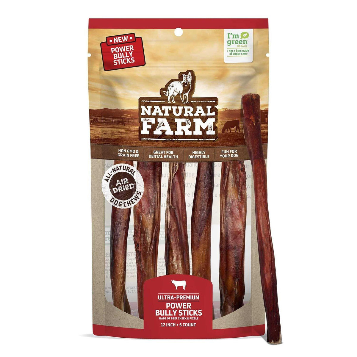 Power Bully Sticks Dog Treats M273736