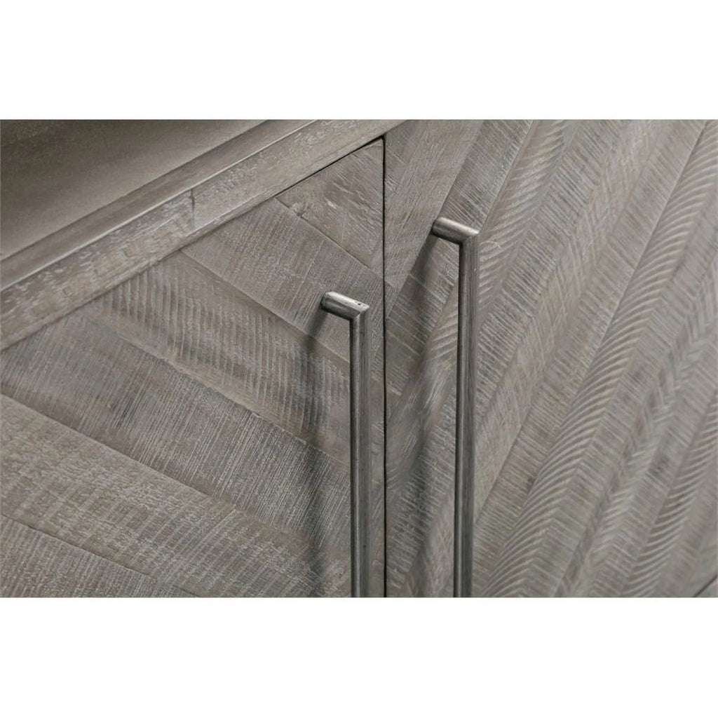 Gray Solid Wood TV Stand Z4295