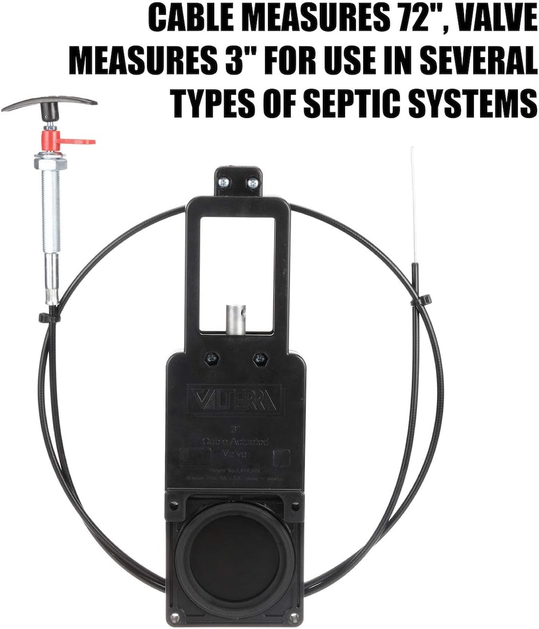 72 Flexible Cable Kit with 1-1/2 Valve, Black K13633
