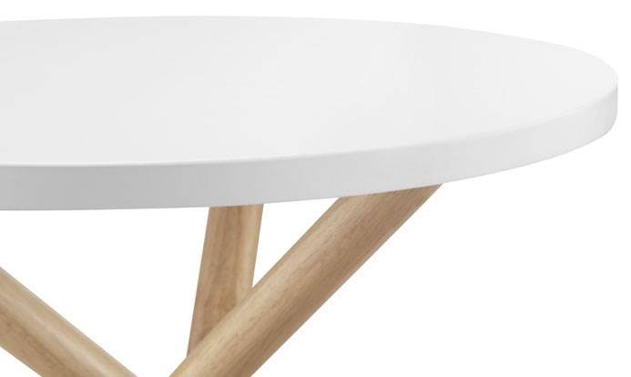 White & Natural End Table W89784