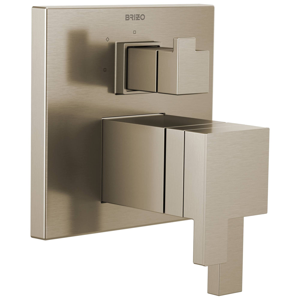 Brushed Nickel Thermostatic Valve with Integrated 3-Function Diverter Trim Y277657