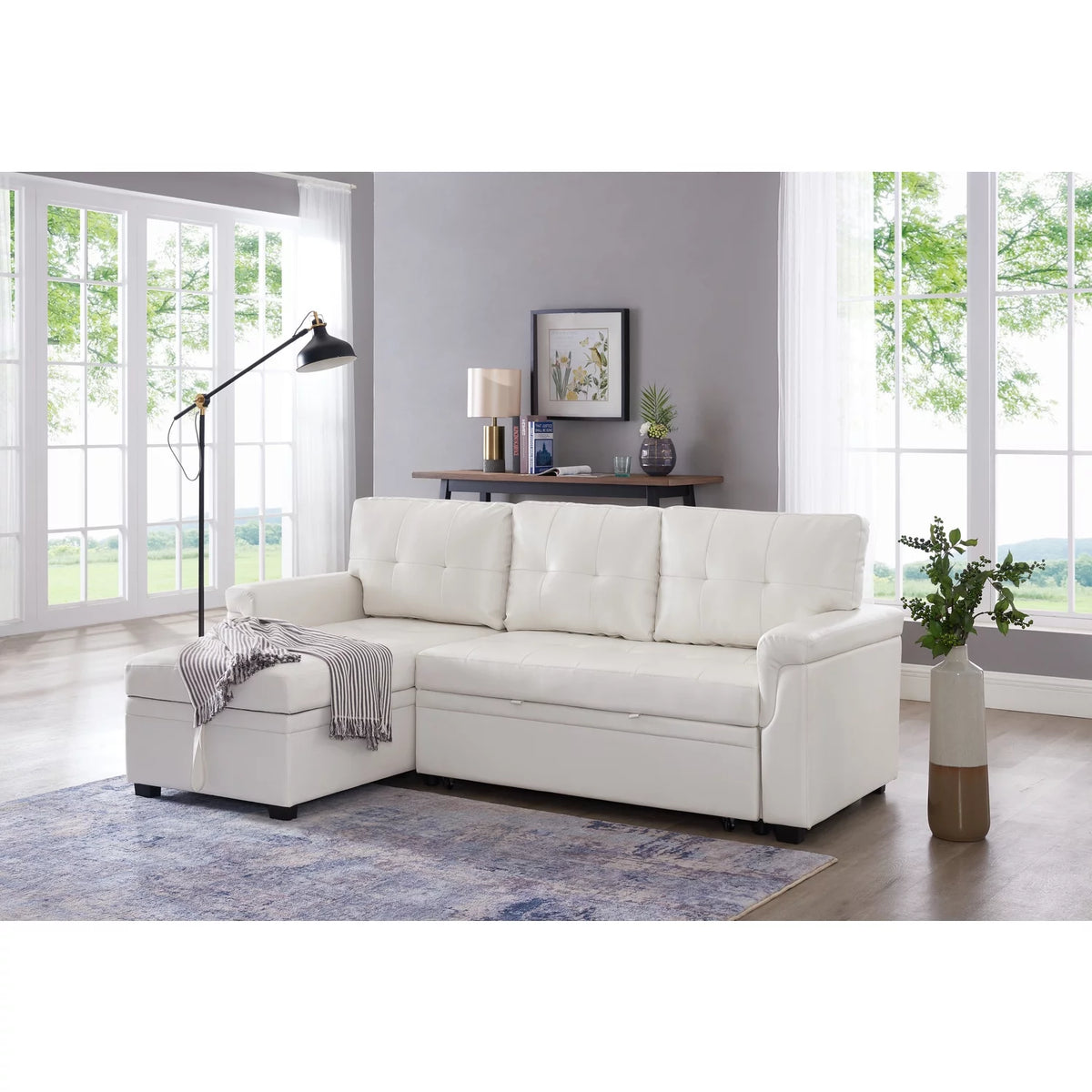 Reversible L-Shaped Sectional Sofa with Chaise L725