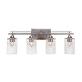 Four Light Bath Bar Aged Silver C350