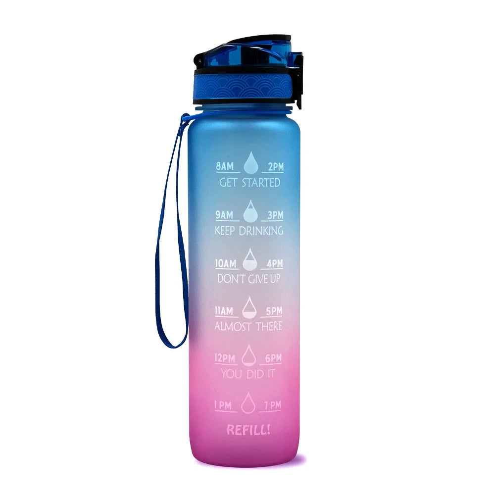 33 oz Water Bottle with Straw and Carrying Strap R542084