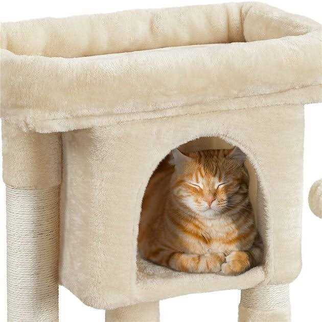 23.5-in Plush Cat Tree & Condo F901