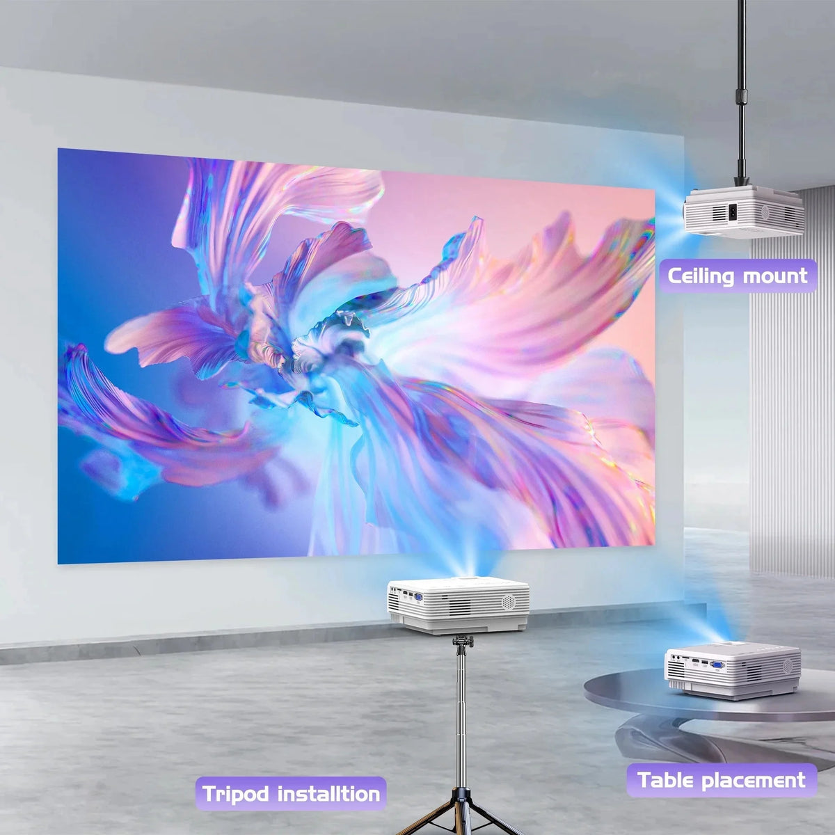 5G WiFi Bluetooth Full HD 1080P Mini Projector A461