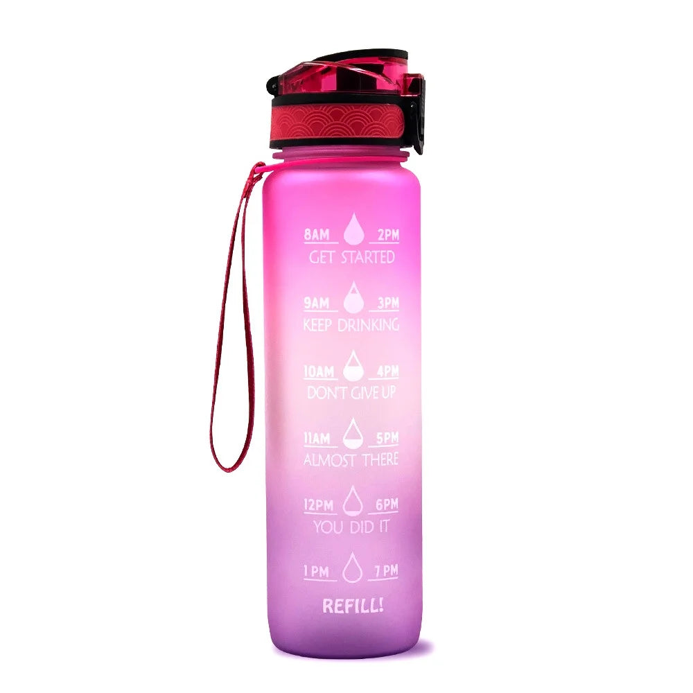 33 oz Water Bottle with Straw and Carrying Strap R542084