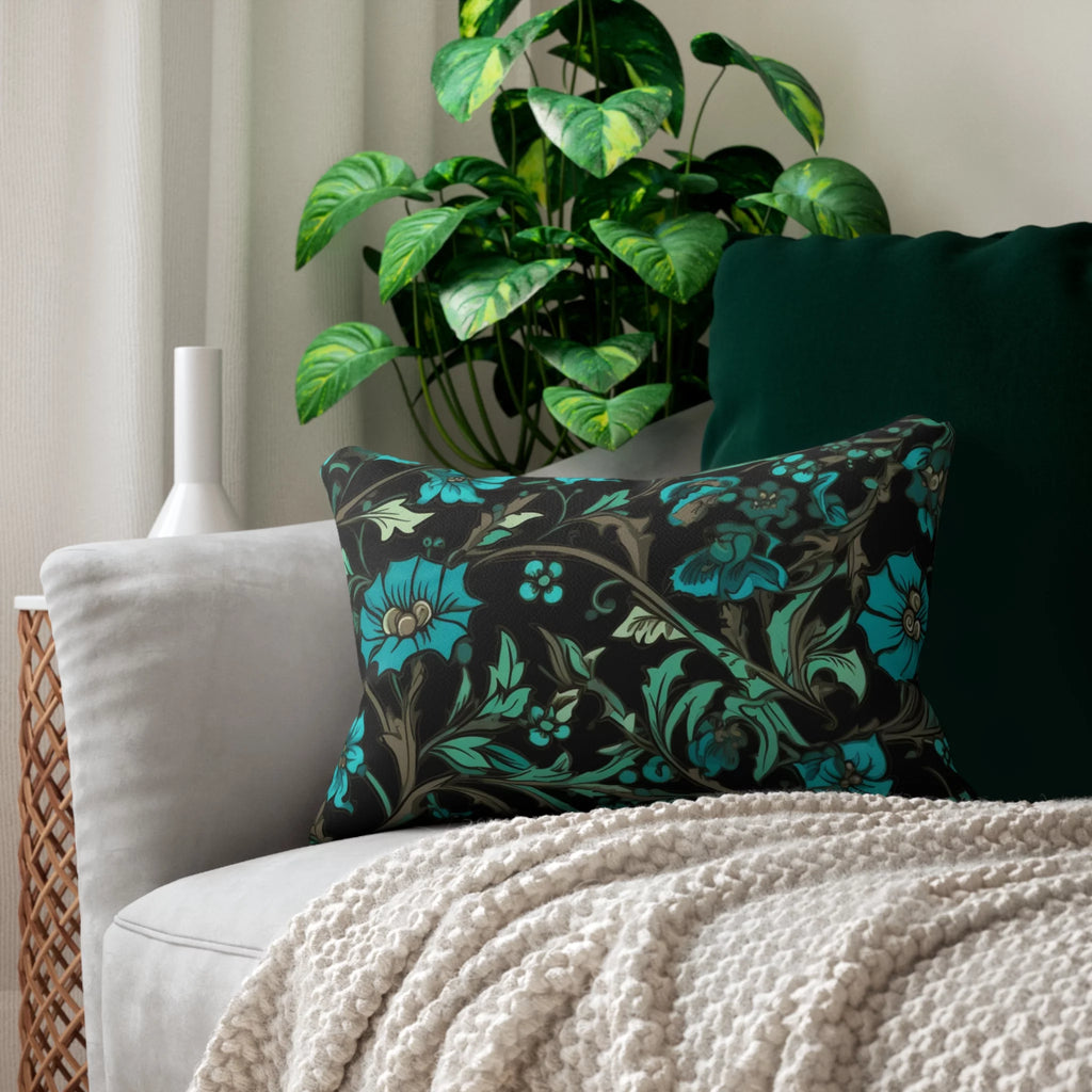 Lumbar Pillow with Jacobean Design Z81531