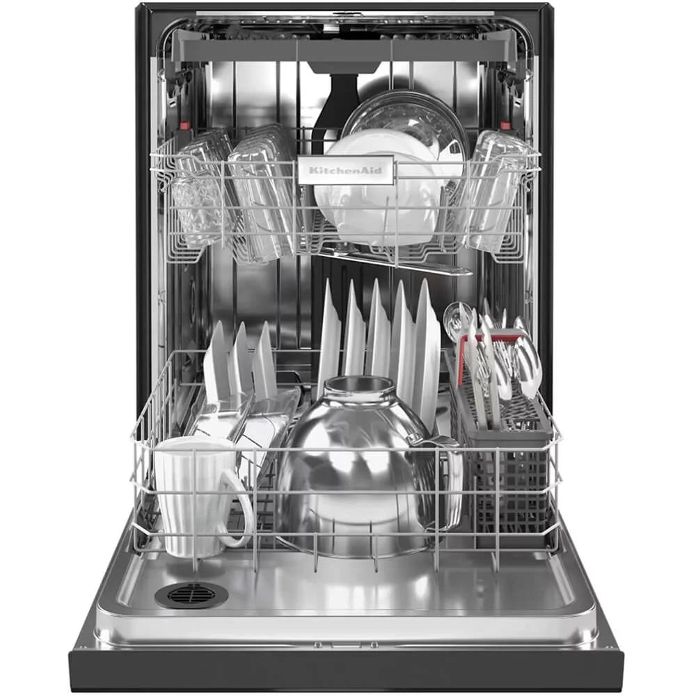 Black Dishwasher with Third Level Utensil Rack E515
