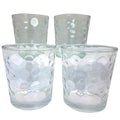 13 Ounce Clear Embossed Glass, 4 Count L551