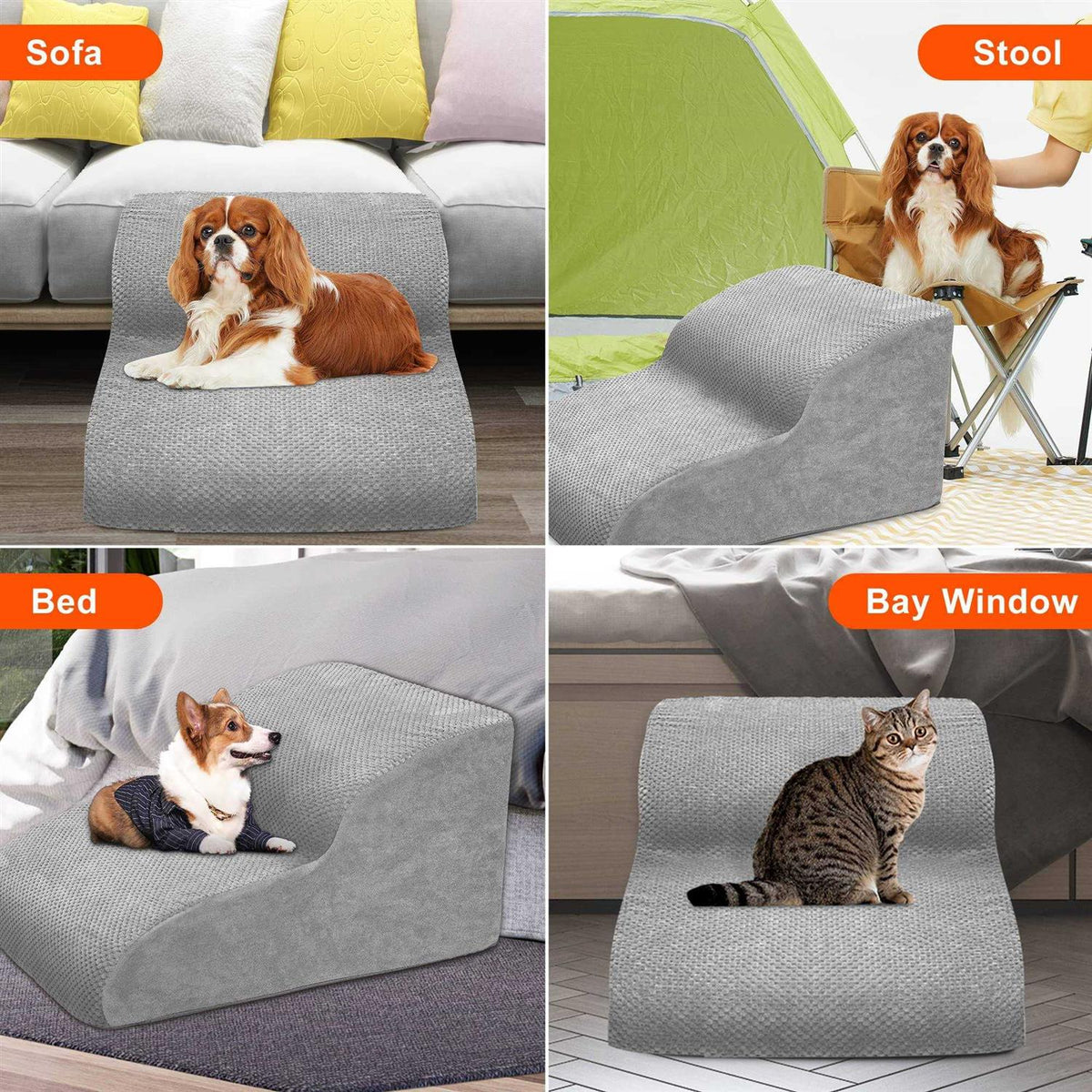 High Density Foam Non-Slip Dog Stairs A3097