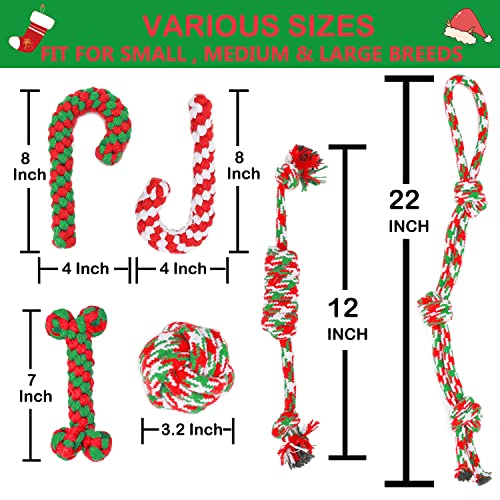 Christmas Dog Rope Toys 6 Pack P8925