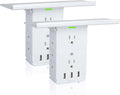 2 Pack Wall Outlet Extender with USB, 8 Outlet & 3 USB Surge Protector F68534