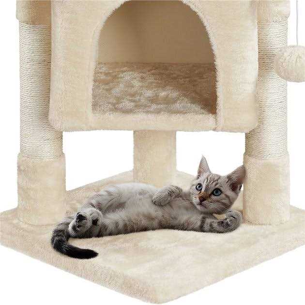 23.5-in Plush Cat Tree & Condo F901