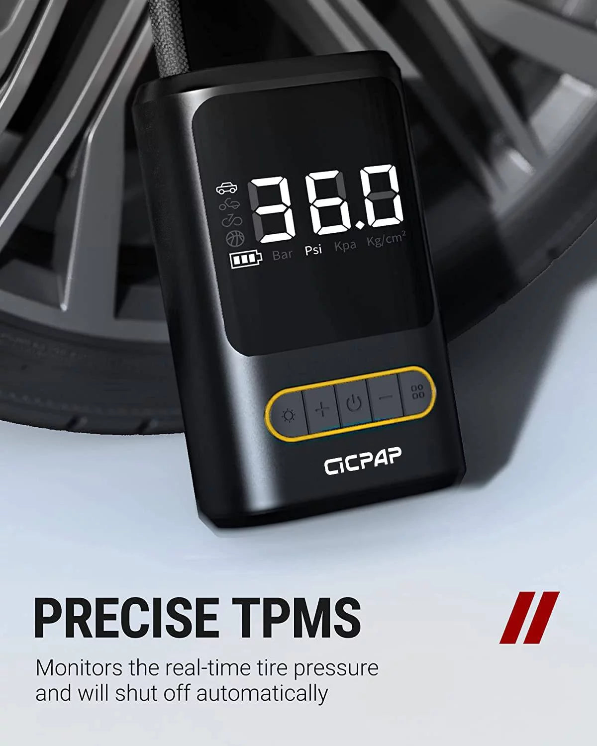 Portable Air Compressor 150PSI Cordless Tire Inflator with Digital Pressure Gauge Z588