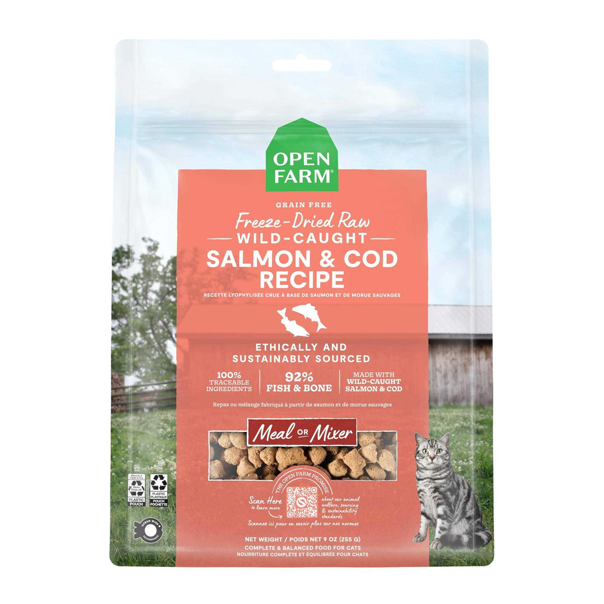 Wild-Caught Salmon & Cod Freeze Dried Raw Cat Food H425425